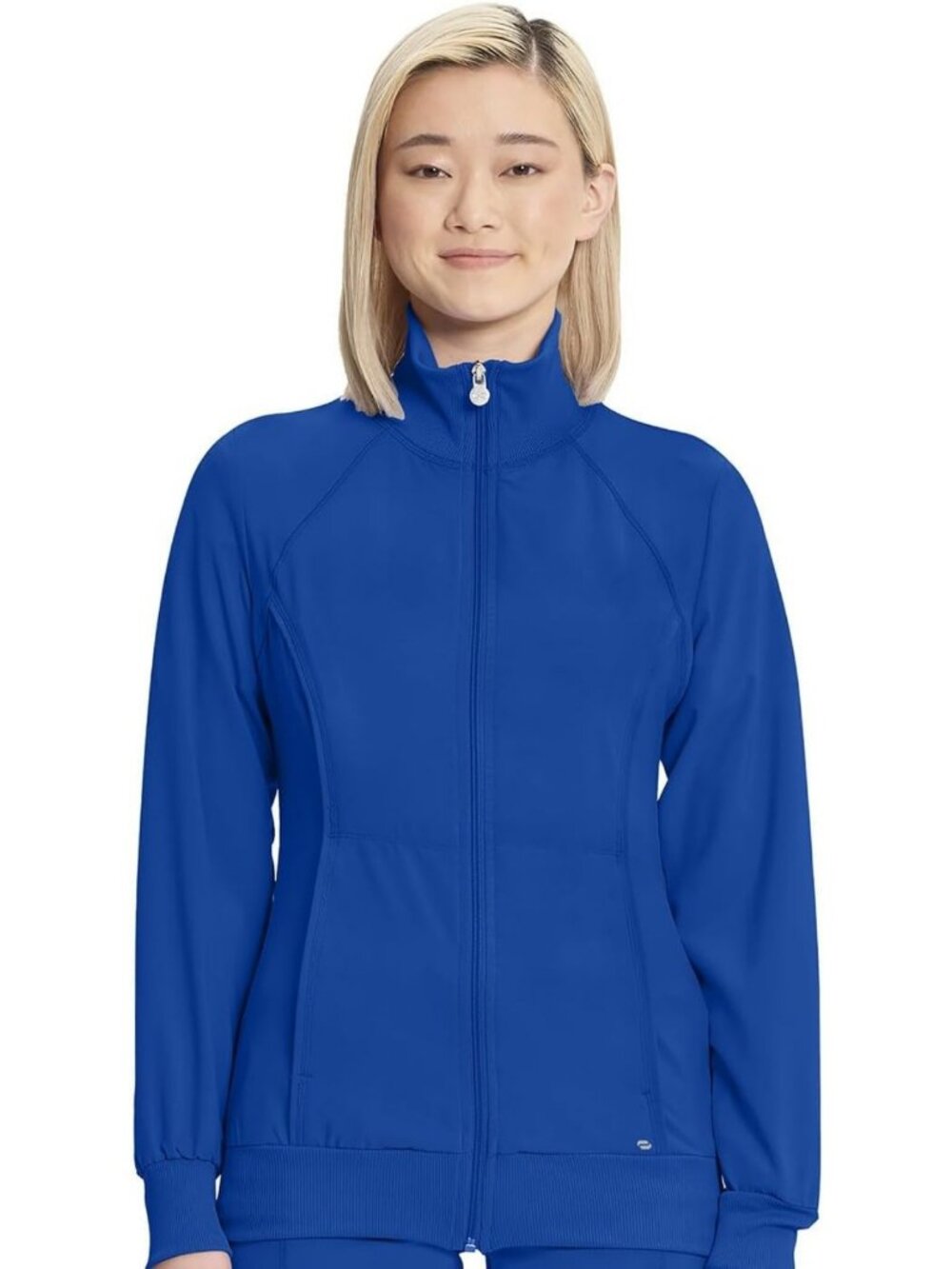 Contemporary Fit Women's Zip Front Scrub Jacket - Stylish & Comfortable Medical